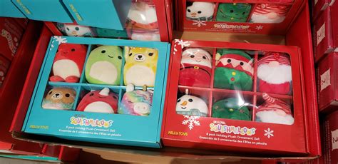The mini plushes are about 4 inches in height. . Costco squishmallows christmas